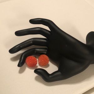 Vintage faux coral earrings